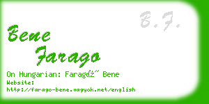 bene farago business card